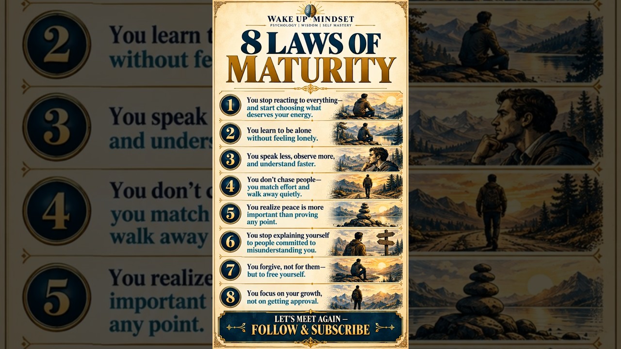 Maturity is mastering yourself, not controlling others. 🧠 #Wisdom #Mindset