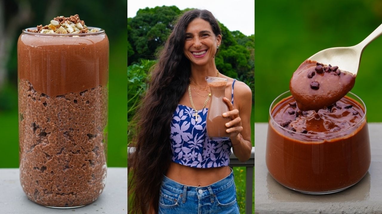 ONE Chocolate Recipe → 3 Decadent Desserts! 🍫✨ Chocolate Mousse, Almond Pecan Milk & Chia Pudding 😋