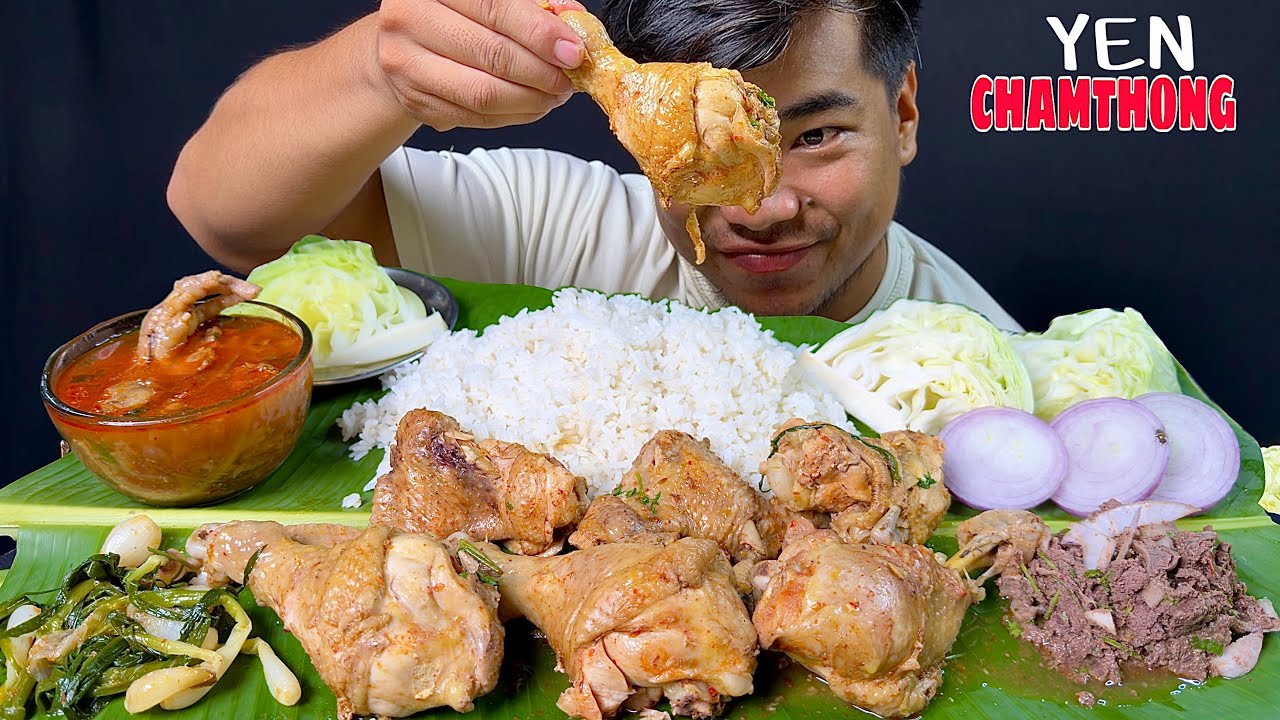 YEN CHAMTHONG ( Chicken boil ) + THONGBA || MAKAL KALEJA U MOROK METPA ||
