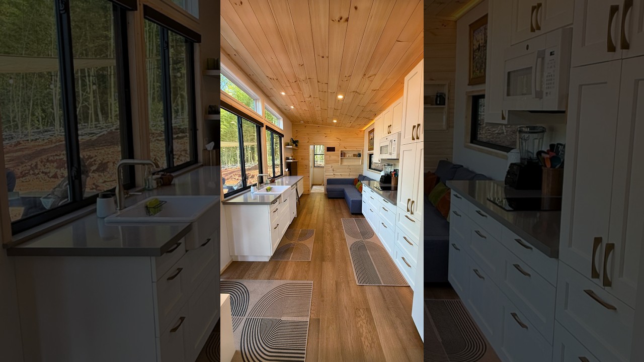 42ft Tiny House on wheels is their full time home #shorts