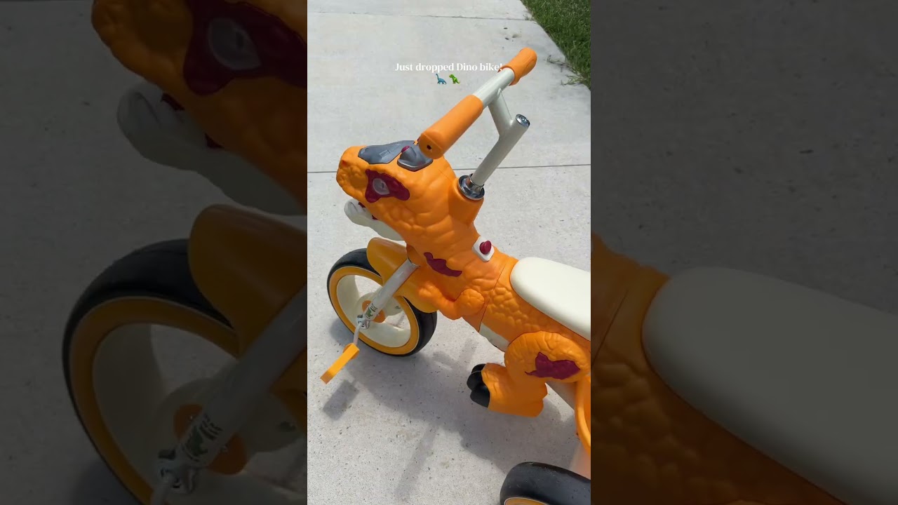 This dinosaur bike is so fun and such a great gift for kids #dinosaur #dinobike #giftsforkids