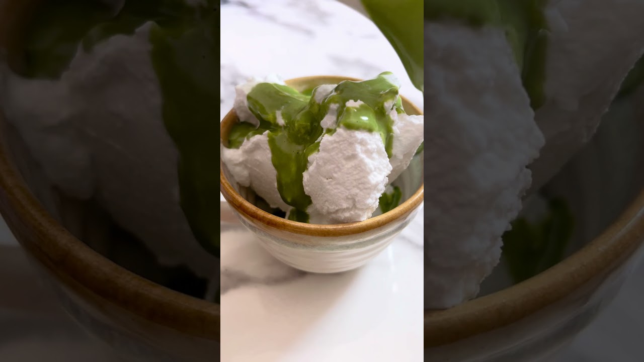 🍵 Matcha Affogato… version coco 🥥#matcha #matchalover #matchaaffogato #glowfood #eatyourskincare