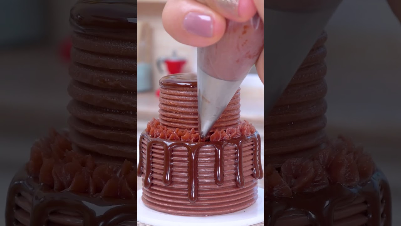 How to Make a Tiny Chocolate🍫 Satisfying ASMR  Mini Cake #shorts #asmr #miniature #minicake