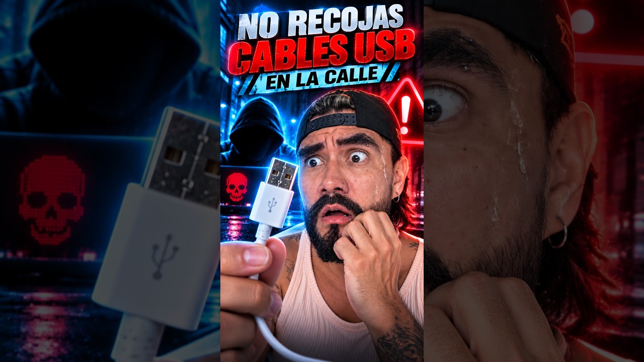 **¡NUNCA recojas un cable USB que encuentres tirado!** 🔌