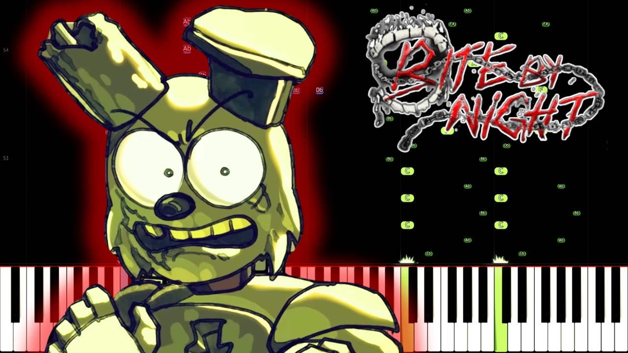 Bite By Night - Toontrap Chase Theme - Piano Tutorial - Knee Sprain!?