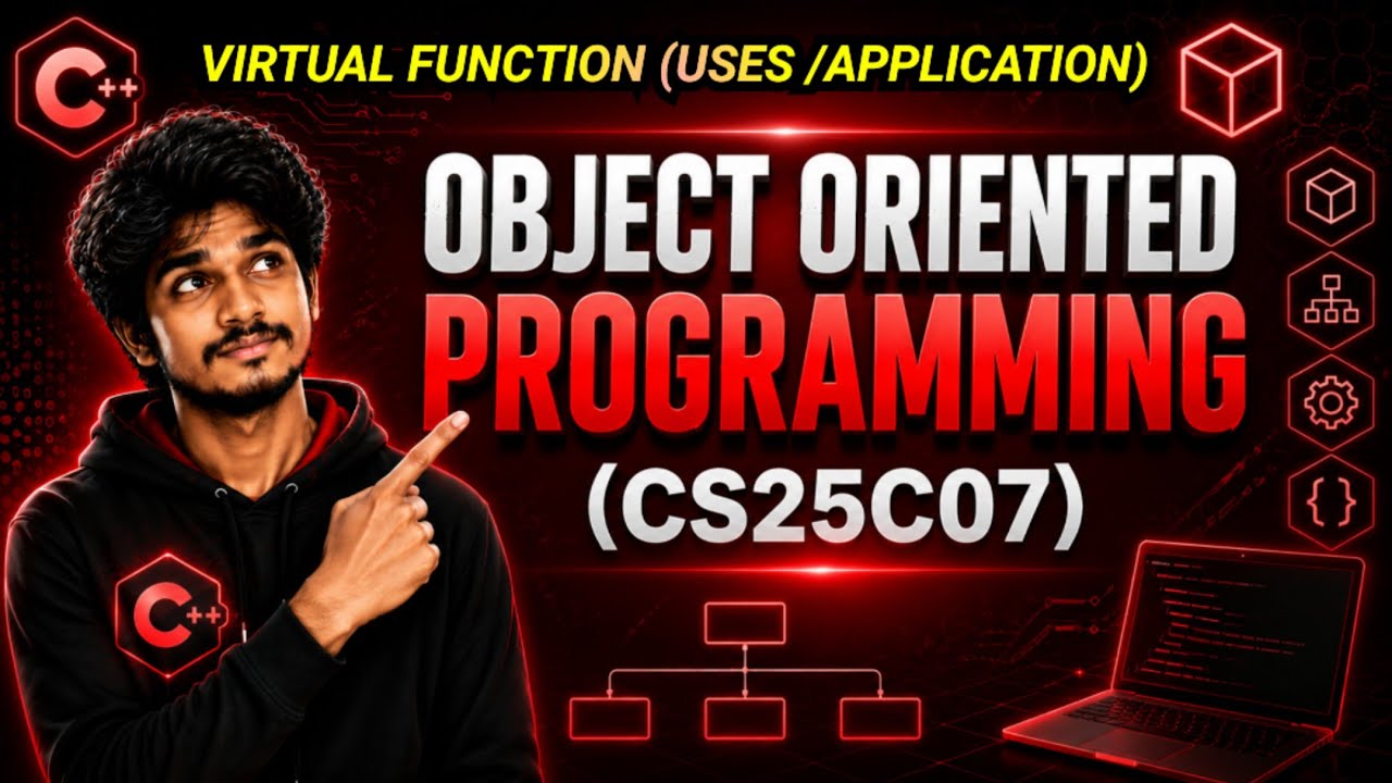Virtual Function (Uses & Application) | OOP- CS25C07| Virtual Function| CS25C07| OOP #cs25c07