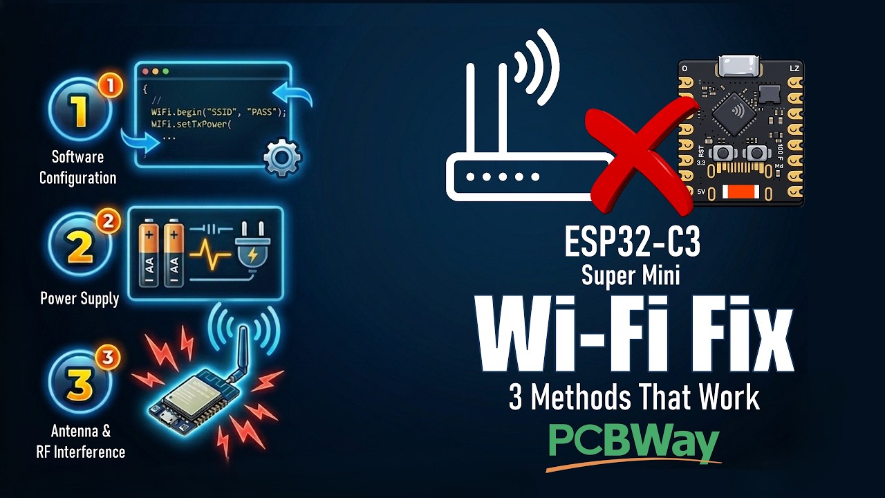 ESP32 C3 Super Mini WiFi Fix - 3 Methods That Work