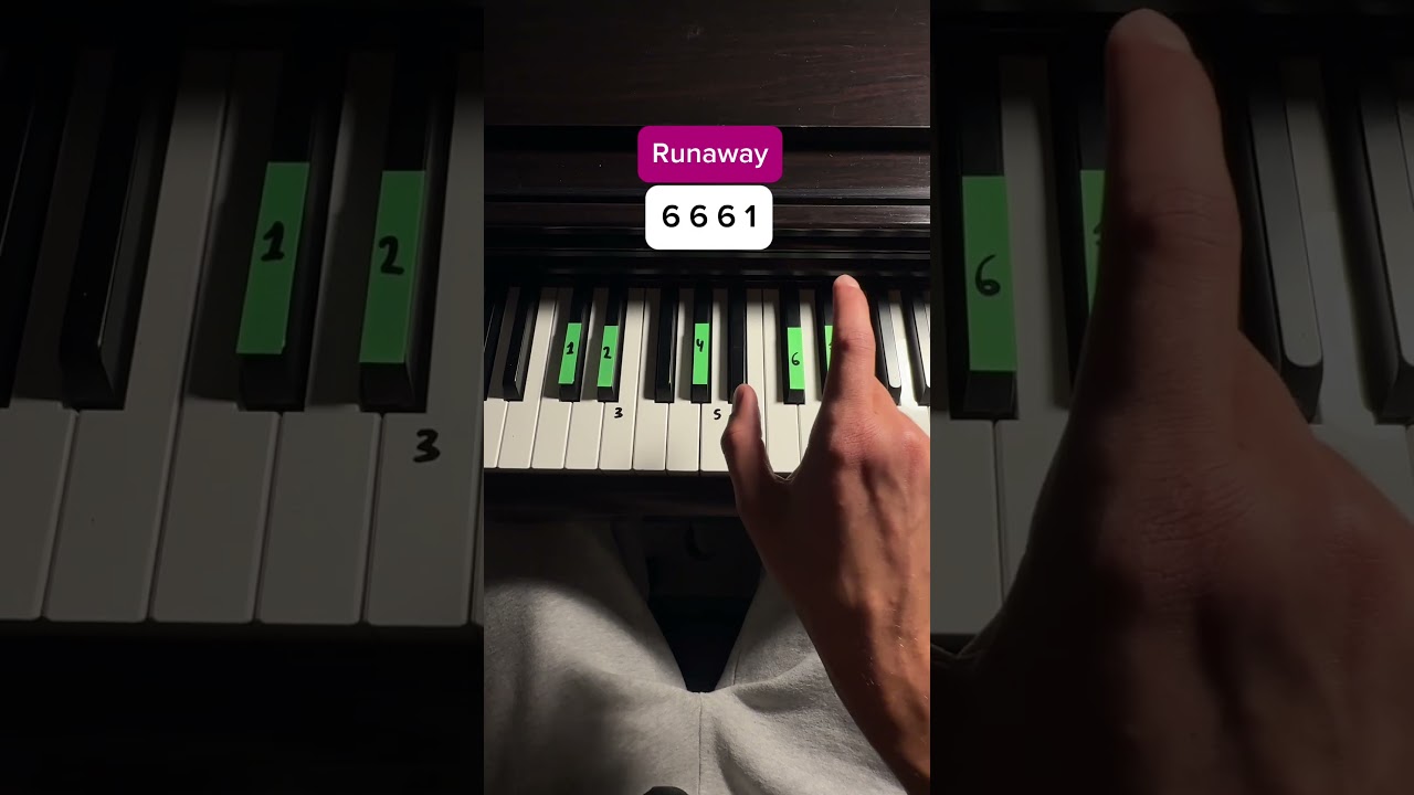 Runaway (Kanye west) #piano #tutorial #pianotutorial