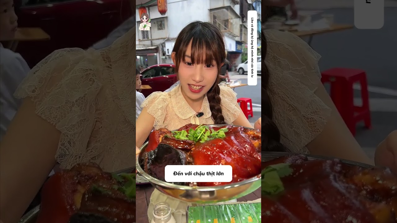 "Thánh Đớp Nữ"  Đại Chiến Chậu Cơm Móng Giò Siêu To Khổng Lồ và Cái Kết! #shortvideo #mukbang