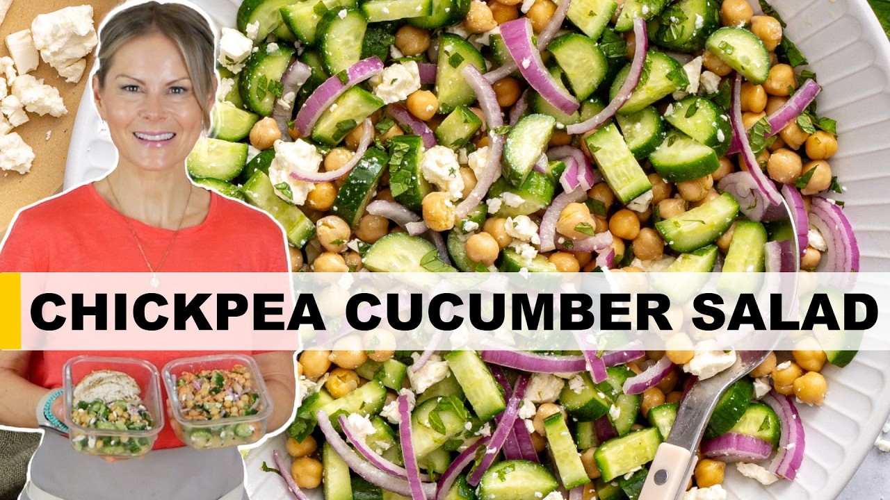 Chickpea Cucumber Salad That Tastes Better the Next Day | No Cooking Required