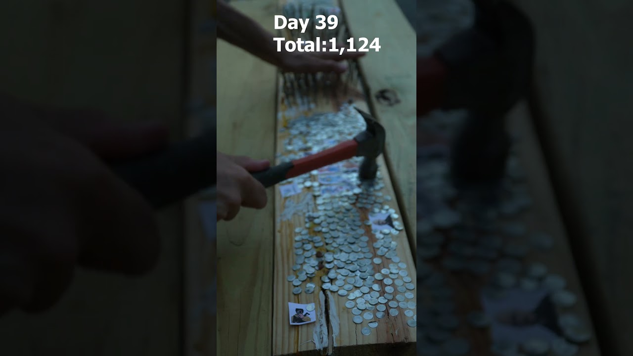 Day 39 of Nailing One Nail for EVERY Sub#day39   #challenge   #woodworking