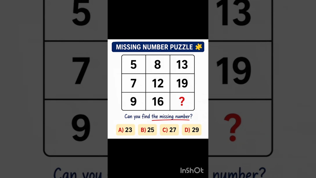 ⏳ 10-Second Math Challenge||Can You Find the Missing Number? 🤔99% People Get This Wrong! 😱