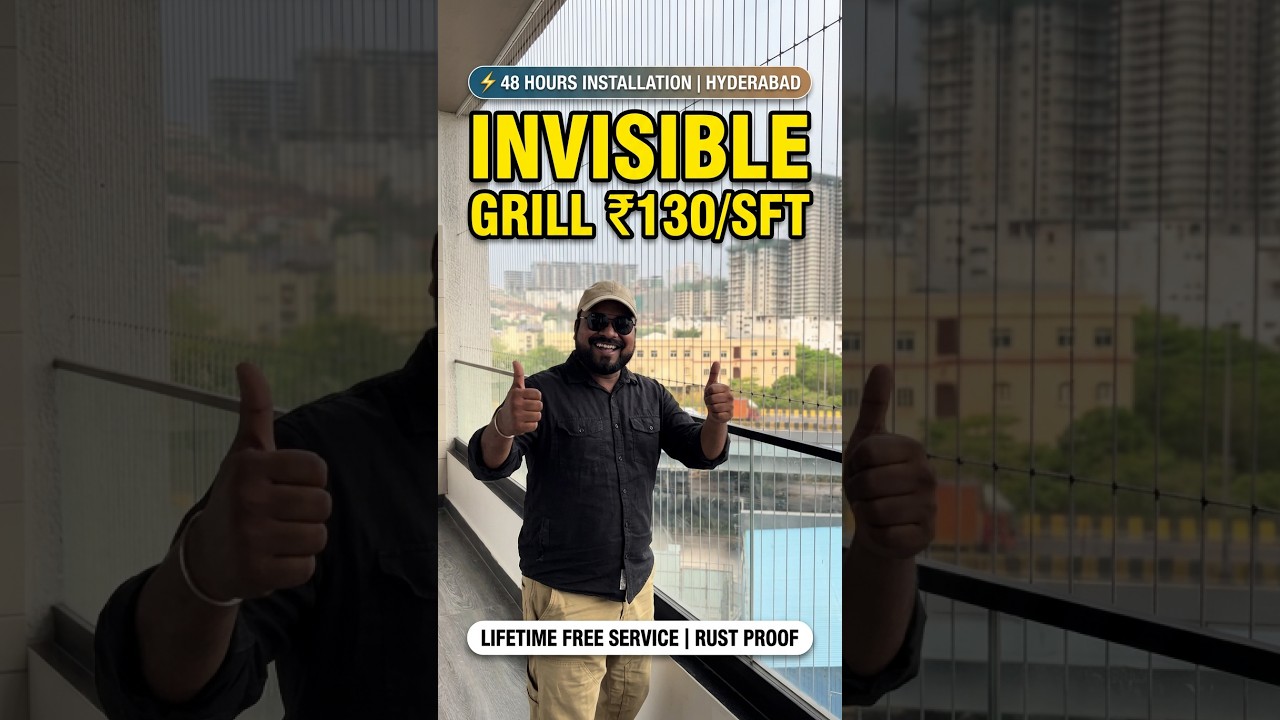 Invisible Grill for Balcony in Hyderabad #invisible #grill #hyderabad l