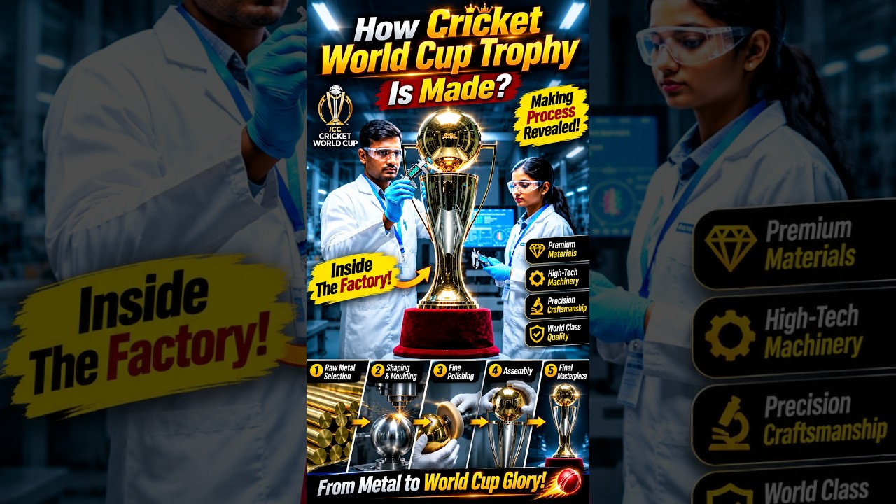 Cricket World Cup Trophy Kaise Banti Hai? 🏆 | Making of World Cup Trophy in Factory?