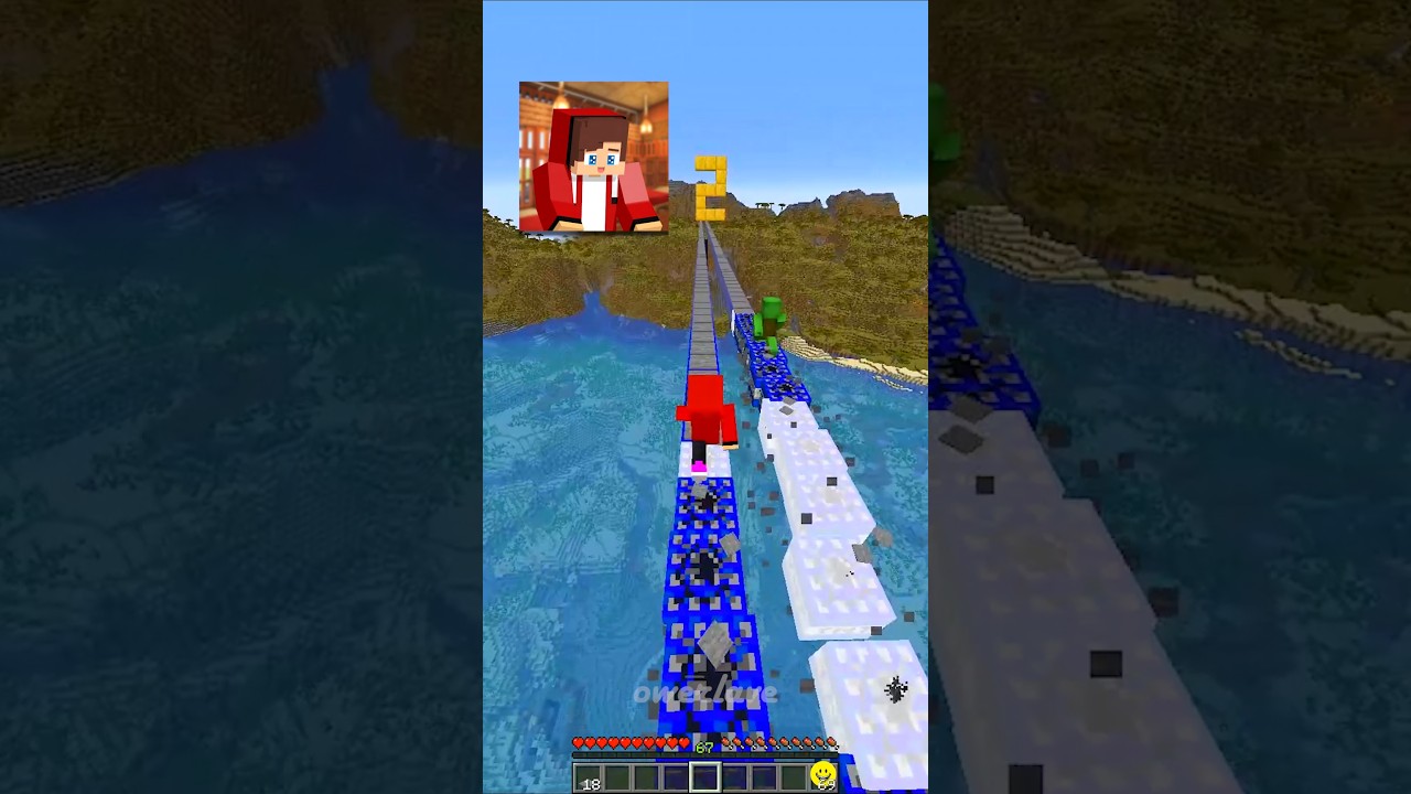 Mikey and JJ TNT Run!🤯 #minecraft
