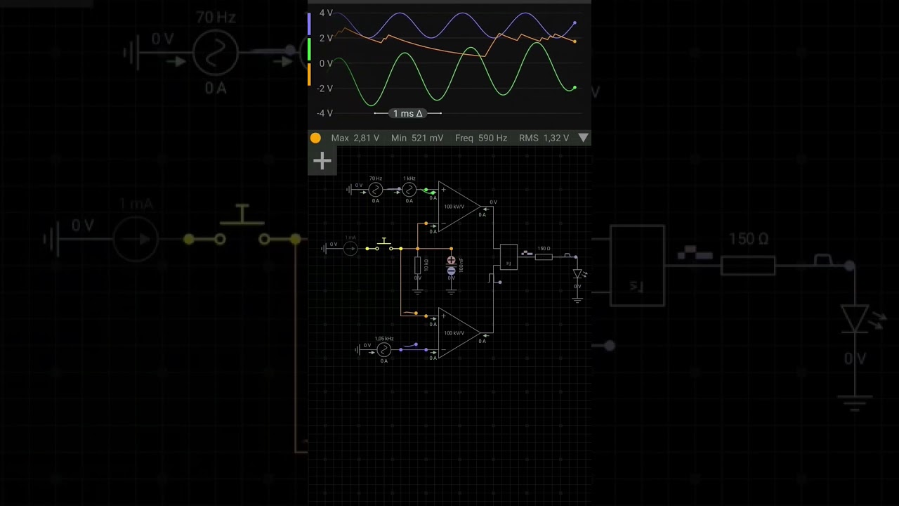 Flappy Bird Circuit Simulation #Electronics #simulation  #schematics #flappybird