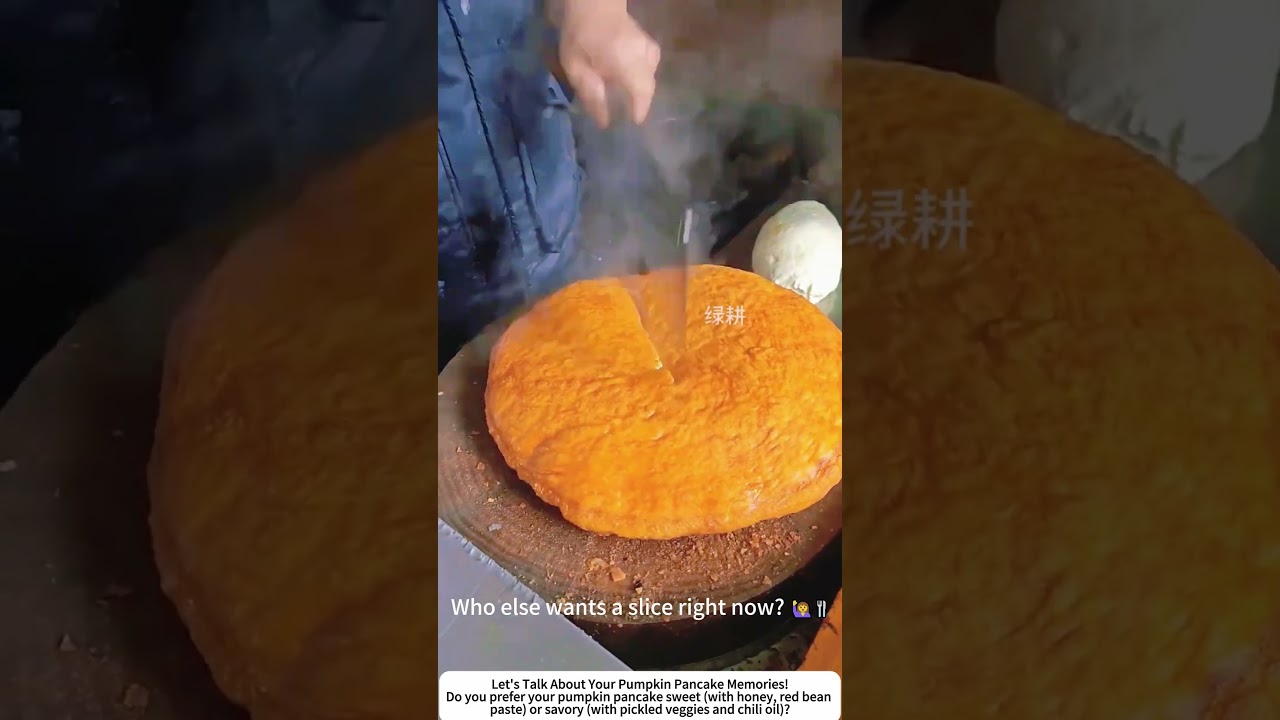 Flipping a Giant Pumpkin Pancake – Steamy, Fluffy, and Golden 🎃🥞