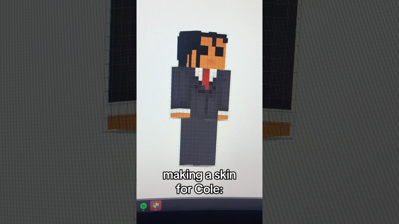 I made Minecraft skin for @Colehairlesscat