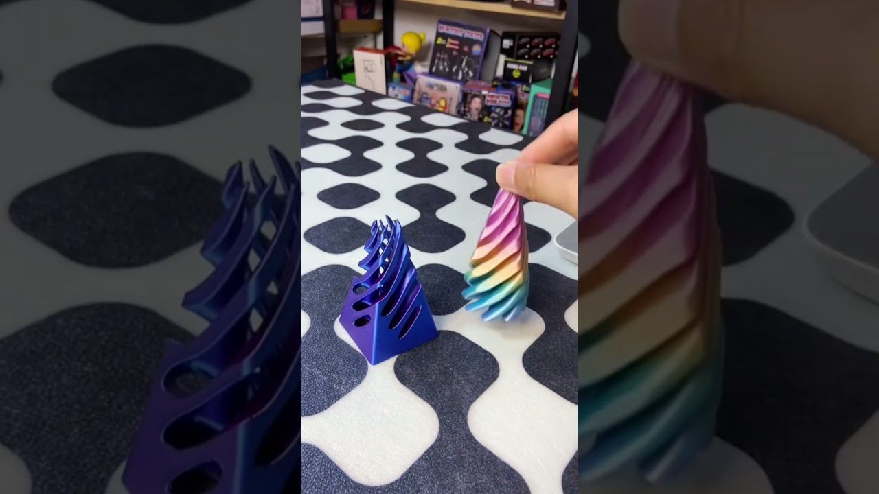 3D Printed Spiral Cone Fiddle, it is too decompressing #toys #toy #kibtoys #cooltoys #funnytoy
