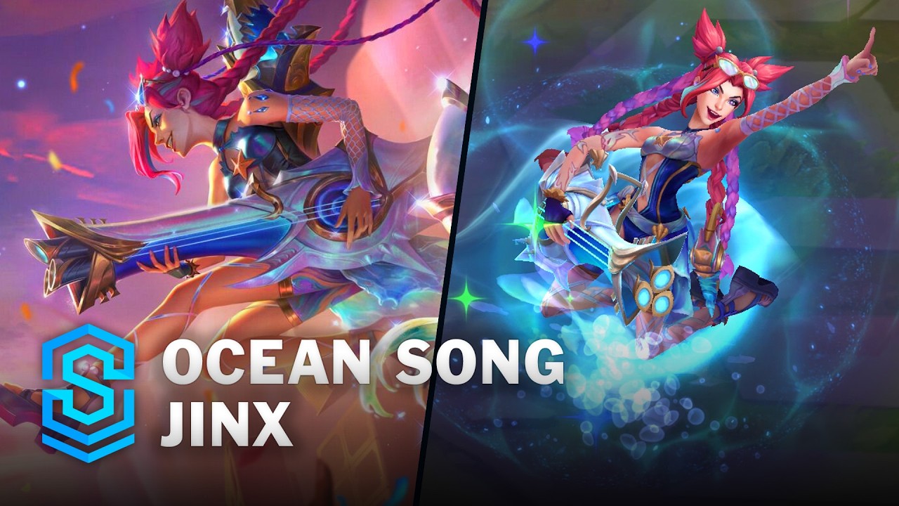Ocean Song Jinx Skin Spotlight - Pre-Release - PBE Preview - League of Legends
