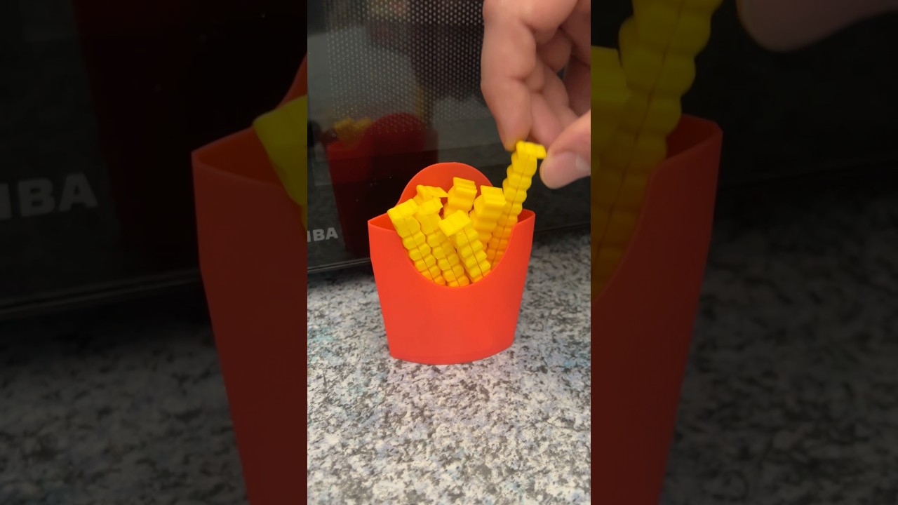 Fries bag Clips🍟🤩#layerworks #fries #clip #useful #3dprinting Makerworld Model Number: 1732983