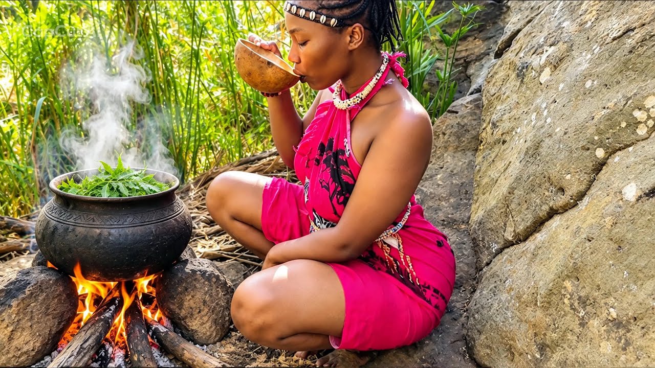 The Secret Traditional River Remedy African  Village life ASMR