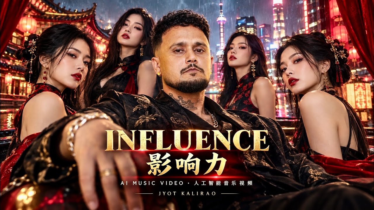 Indian Creator Makes Chinese AI Song: 影响力 INFLUENCE 全新中国AI音乐视频 Official AI Music Video Jyot Kalirao