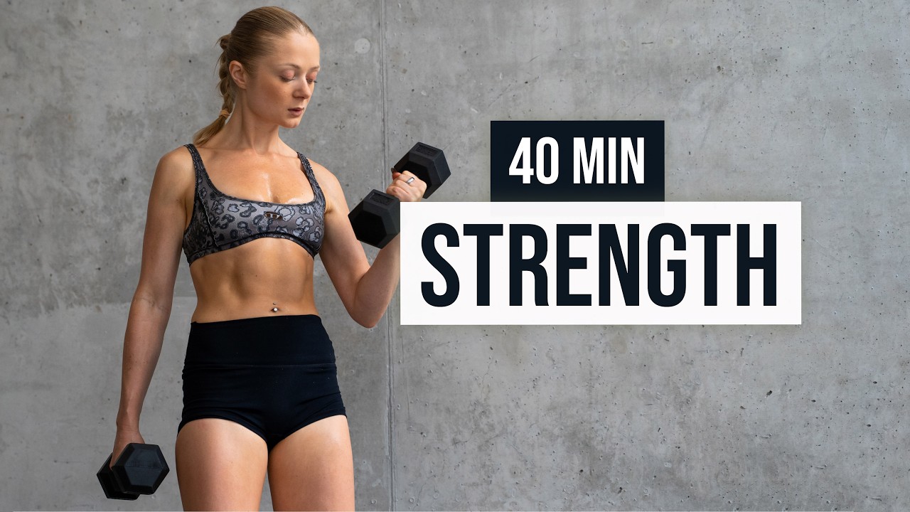 40 MIN FULL BODY WORKOUT for Strength - do it in the Gym or Home