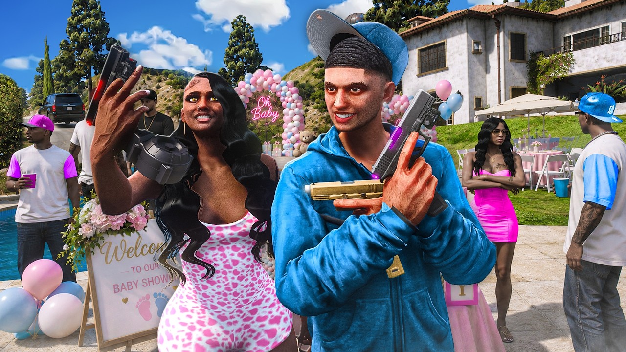 They SHOT UP our BABY SHOWER so WE CRASHED OUT in GTA 5 RP..