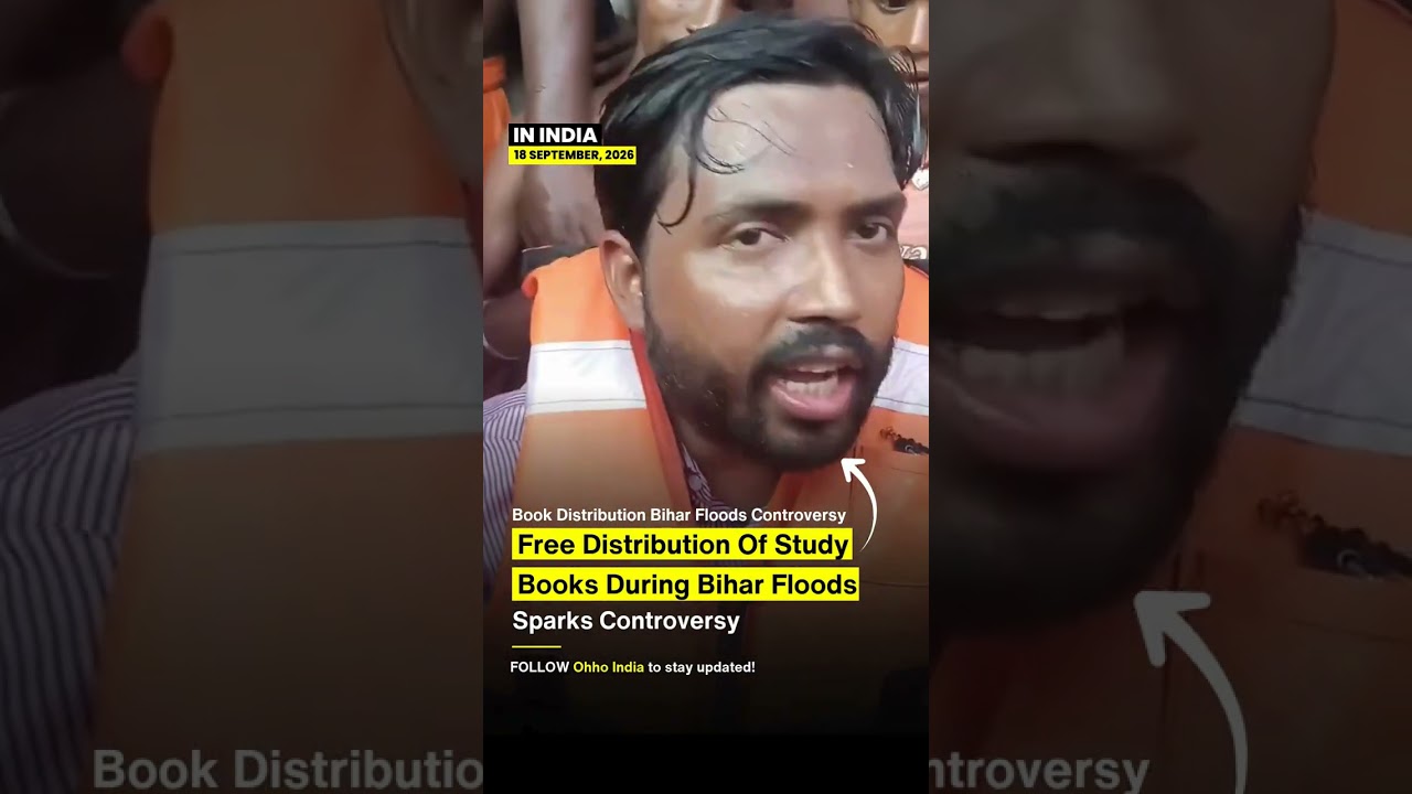 Controversy Erupts! Free Distribution of Study Books During Bihar Floods Sparks Row 🛑📚 #shorts