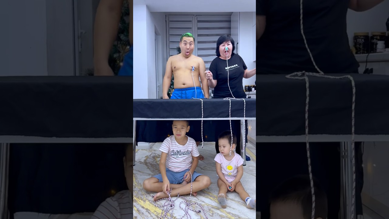 Family Game Challenge So Funny 🤣 #Challenge #PartyGame #Shorts