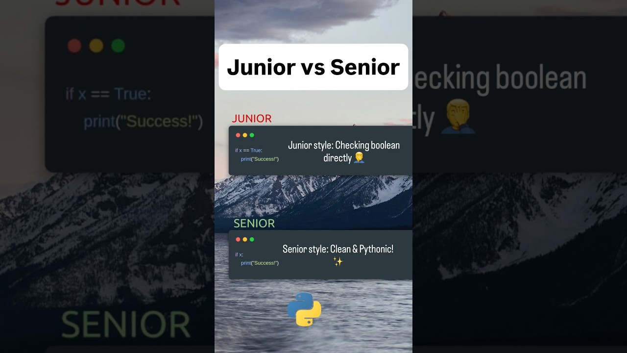 Are You a Junior or Senior Pythonista? 💻 #shorts #python #coding
