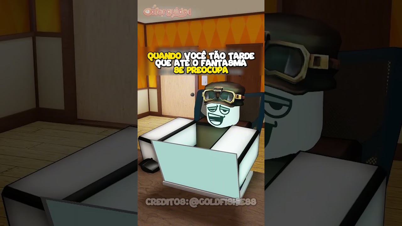 Quando Você tão tarde que até o fantasma se preocupa  - GoldfishiessDublado  #roblox