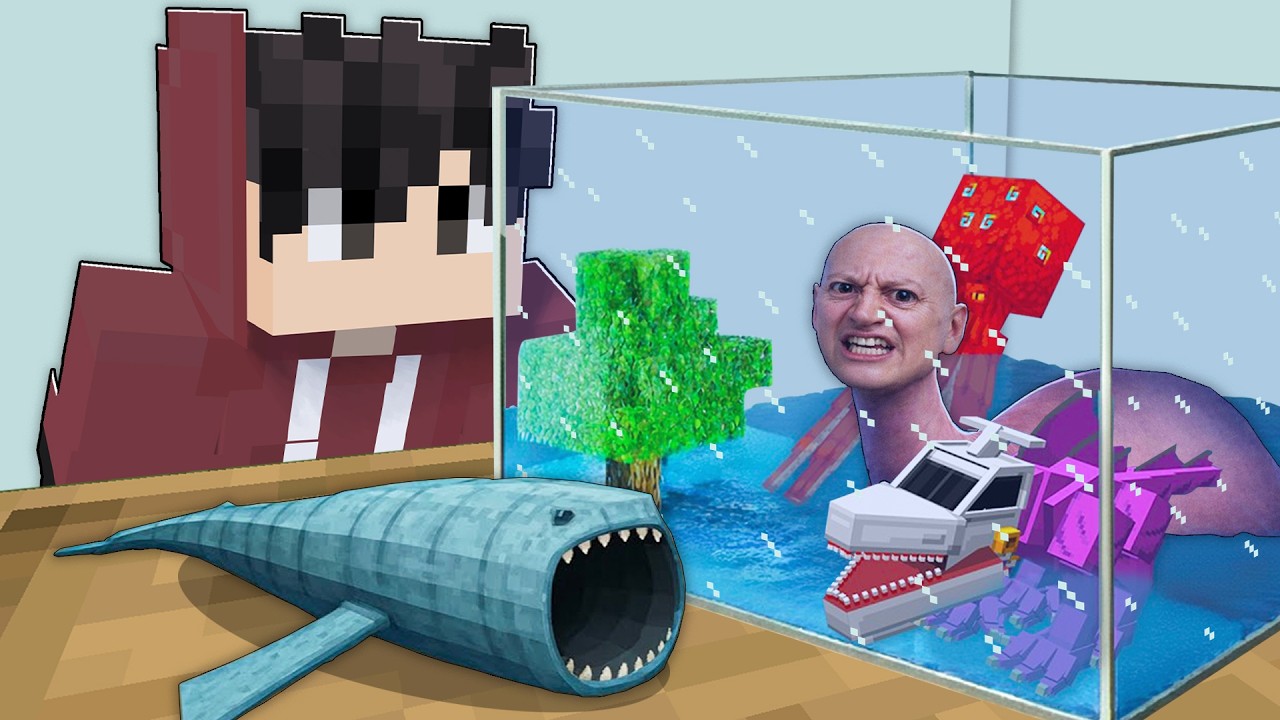 I Built An AQUARIUM Of SEA MONSTERS In Minecraft! (tagalog)