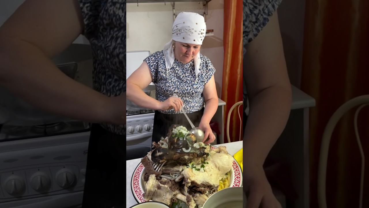 Настоящий бешбармак от Оли video by @shonova.zhanar #kazakhcooking #beshbarmak #cooking