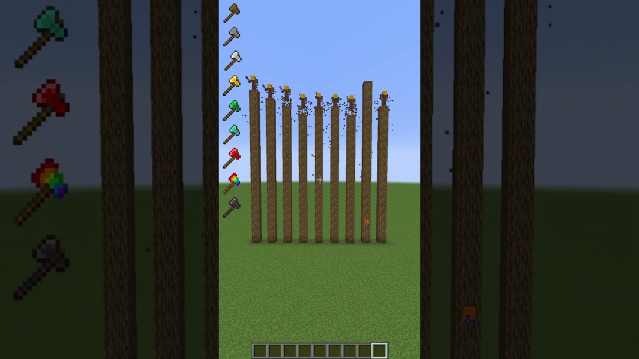 Breaking Bad Trees vs Axe Efficiency #shorts #minecraft #meme