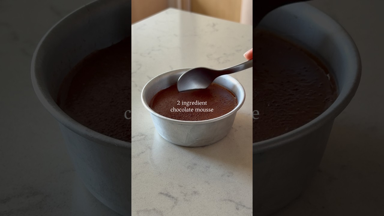 2 ingredient chocolate mousse 🍫🤤#healthy #breakfastideas #healthydessert #wholefoods #breakfast