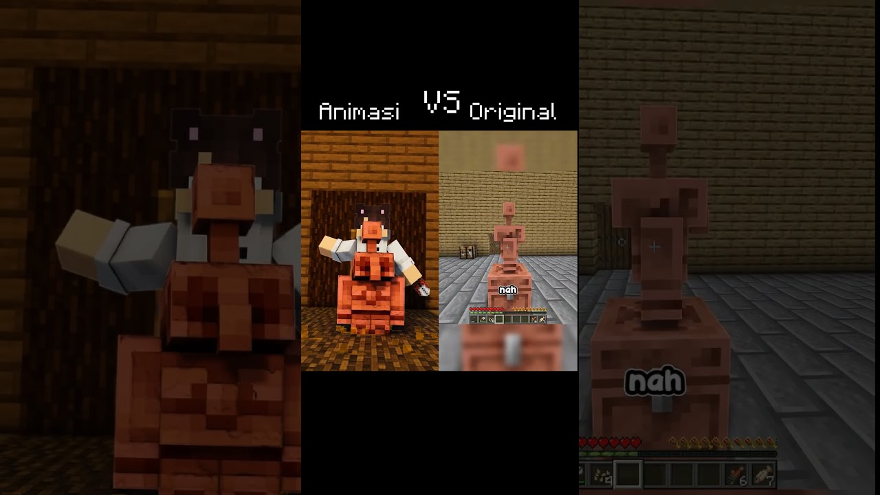 [Animasi VS Original] Hari Pertama Kerja Copper Golem!! #animasi #minecraft #indonesia