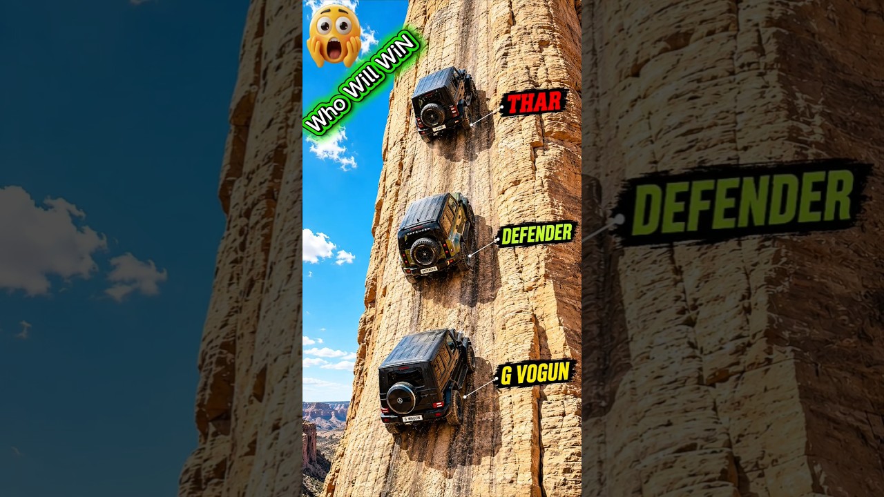 Thar vs Defender vs G Wagon! Off Road Test 😱 #rccar
