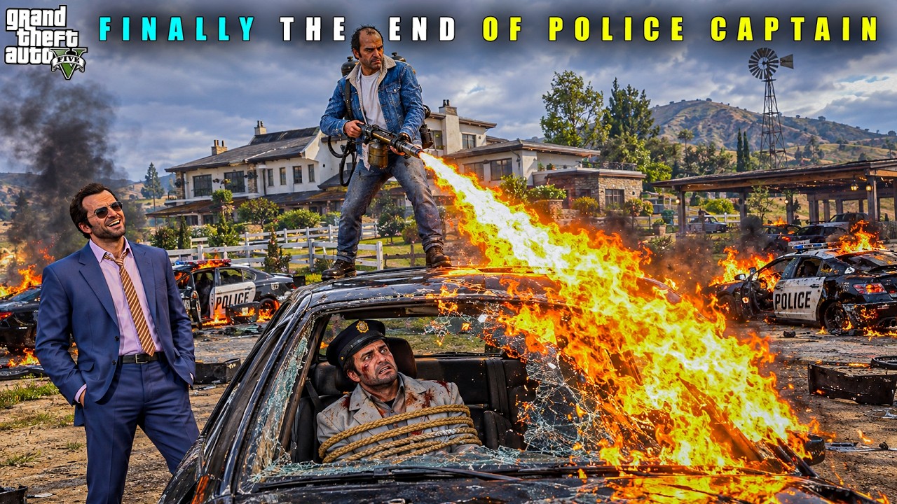 GTA 5 : FINALLY THE END OF POLICE CAPTAIN || BB GAMING