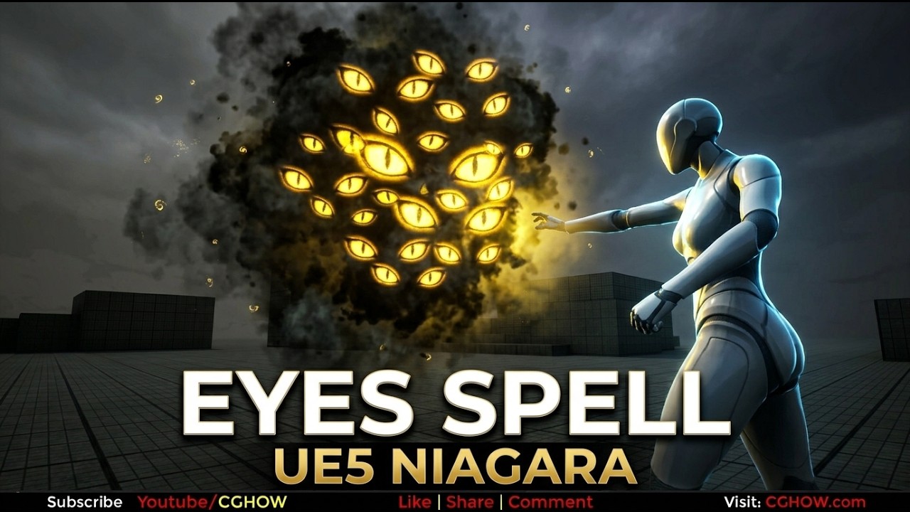 Eyes Spell in Unreal Engine 5 Niagara