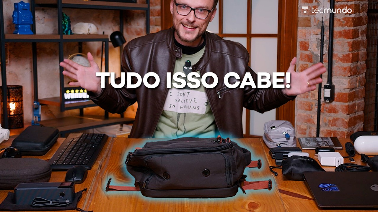 A MOCHILA TECH PERFEITA! Olhe tudo o que coube aqui dentro!