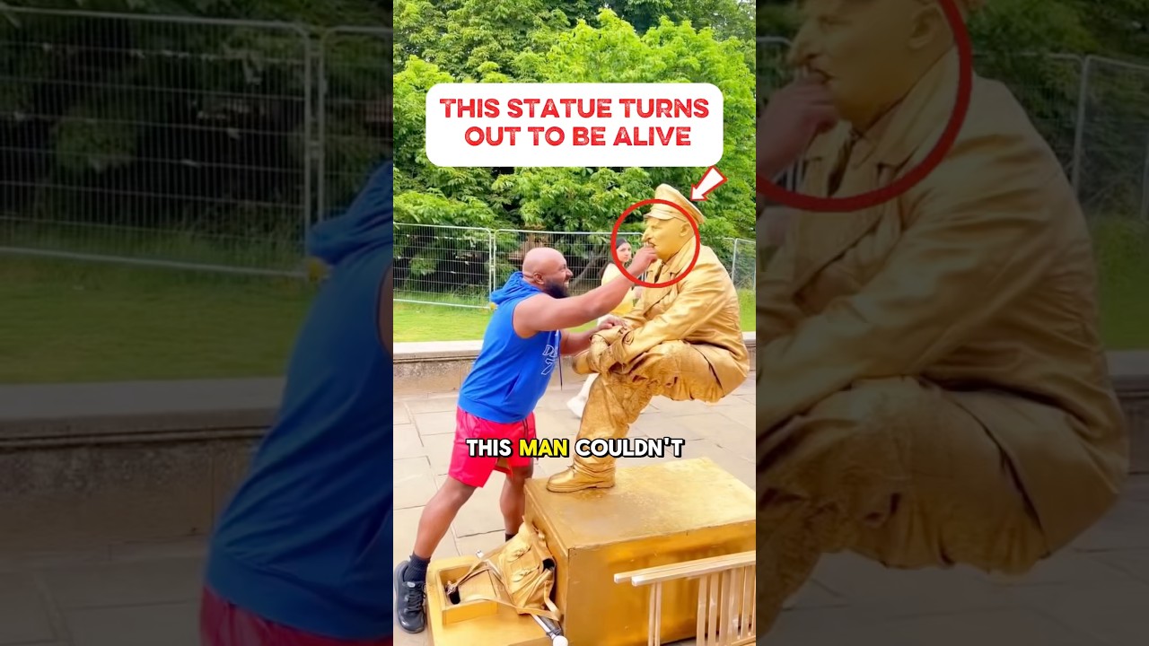 😱 He Touched a Golden Statue… Then It Bit His Hand‼️