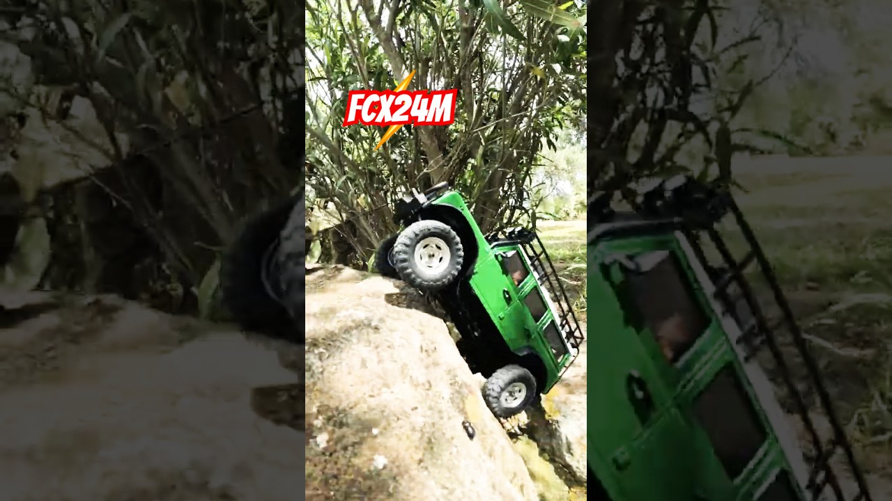 🔥 RC Defender FMS FCX24M WINCH SAVES THE DAY! #RCCrawler #FCX24M #RC4x4 #shorts