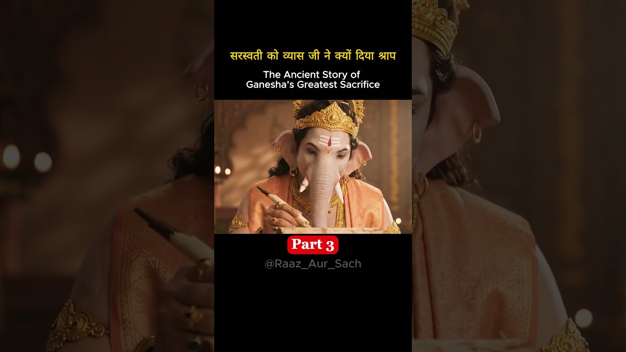 Why Did Ganesha Use His Broken Tusk to Write the Mahabharata? 😱#ganesh #ganeshji #ganpatibappamorya