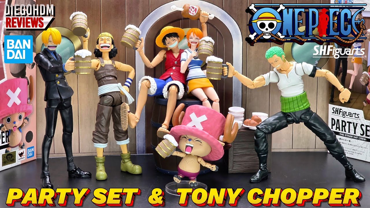 ONE PIECE S.H.Figuarts PARTY SET + TONY TONY CHOPPER Unboxing e Review DUPLO