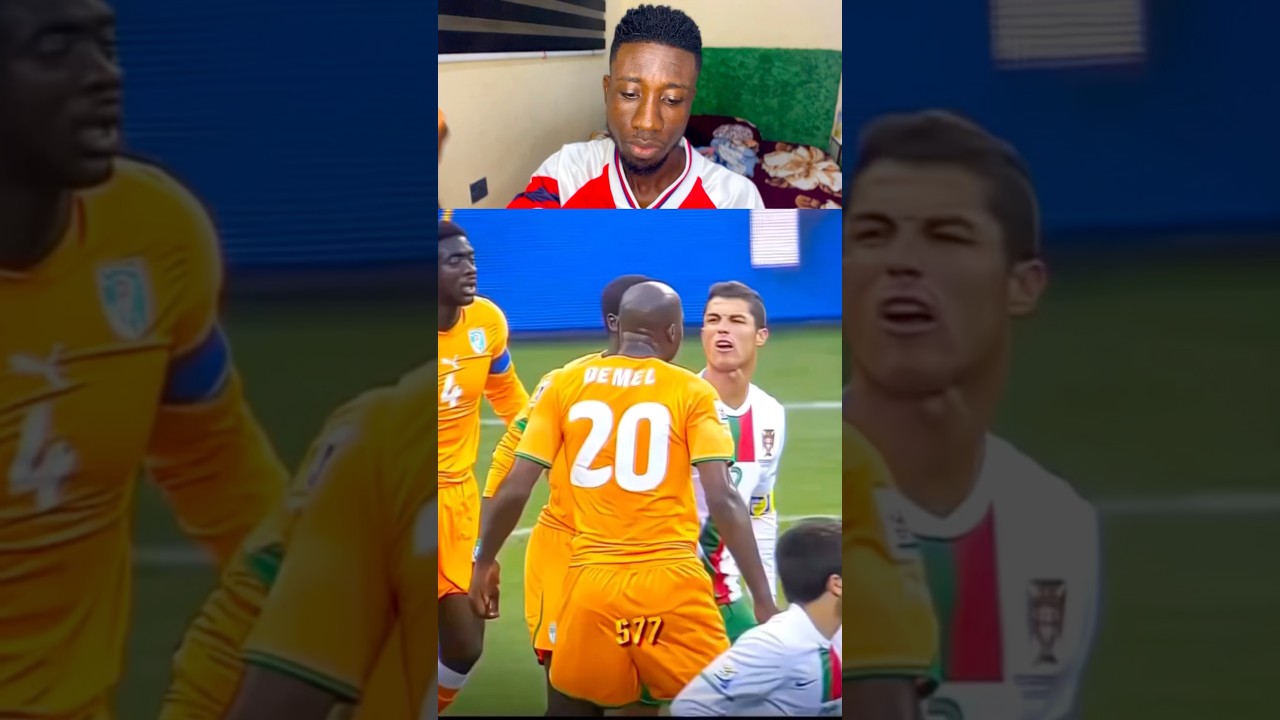 Watch Drogba’s Reaction 😂 #football #ronaldo