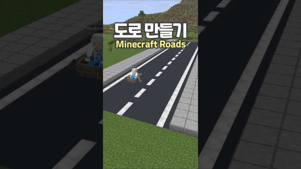 How to make a Realistic Roads 🛣️🚗 #minecraft
