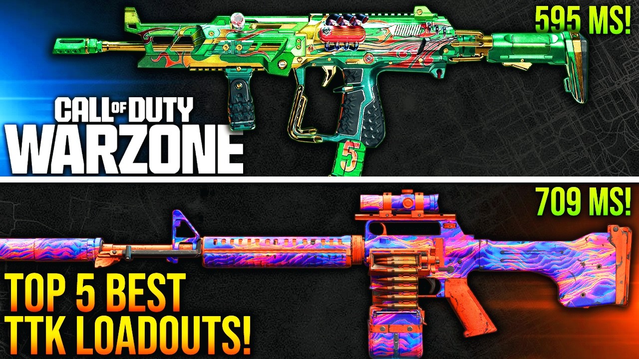 WARZONE: New TOP 5 BEST TTK META LOADOUTS After Update! (WARZONE Fastest TTK Loadouts)