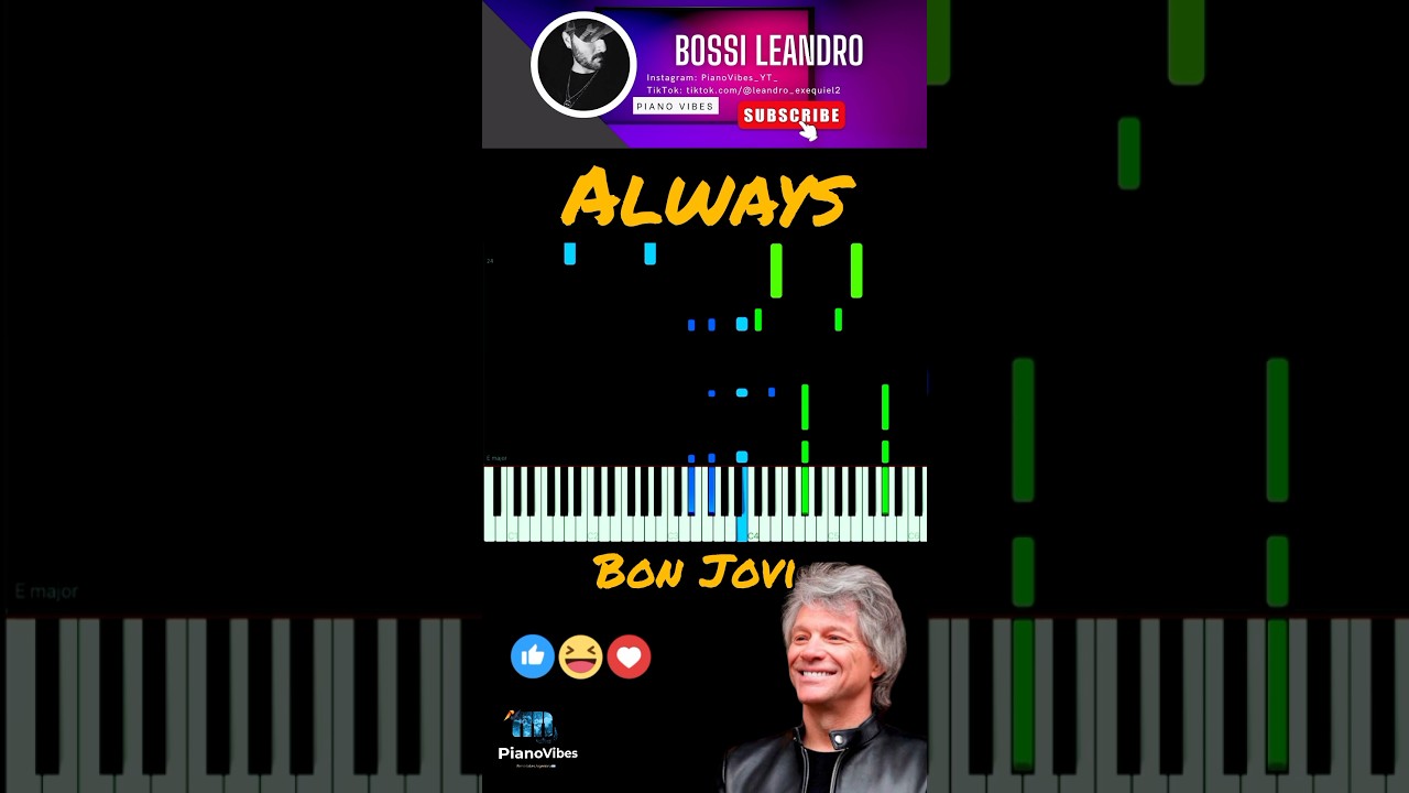 Always - Bon Jovi //  Parte 2 #piano #pianocover #viral  #pianomusic #shorts 🎹